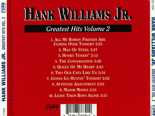 Hank Williams, Jr.'s Greatest Hits, Vol. 2 cover art