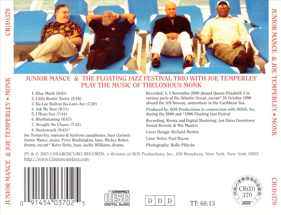 Music of Thelonious Monk cover art