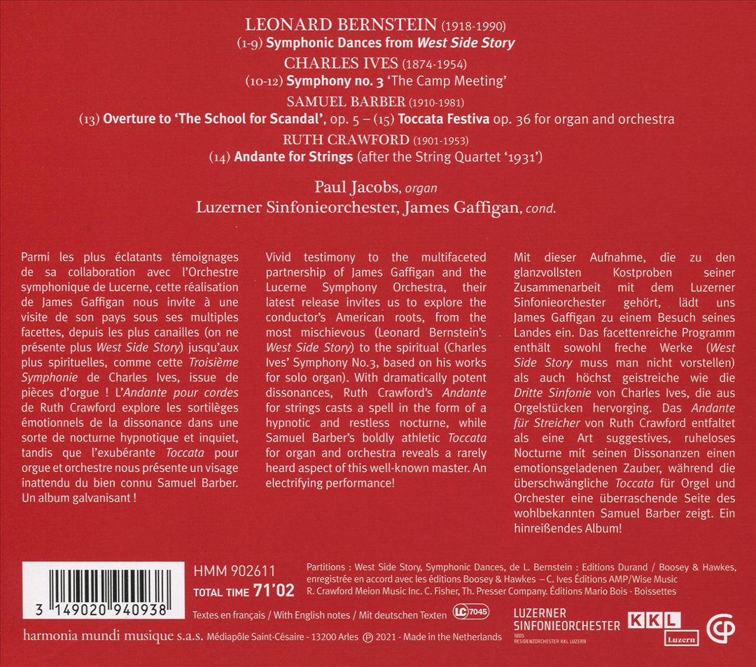 Americans: Bernstein, Barber, Crawford, Ives cover art