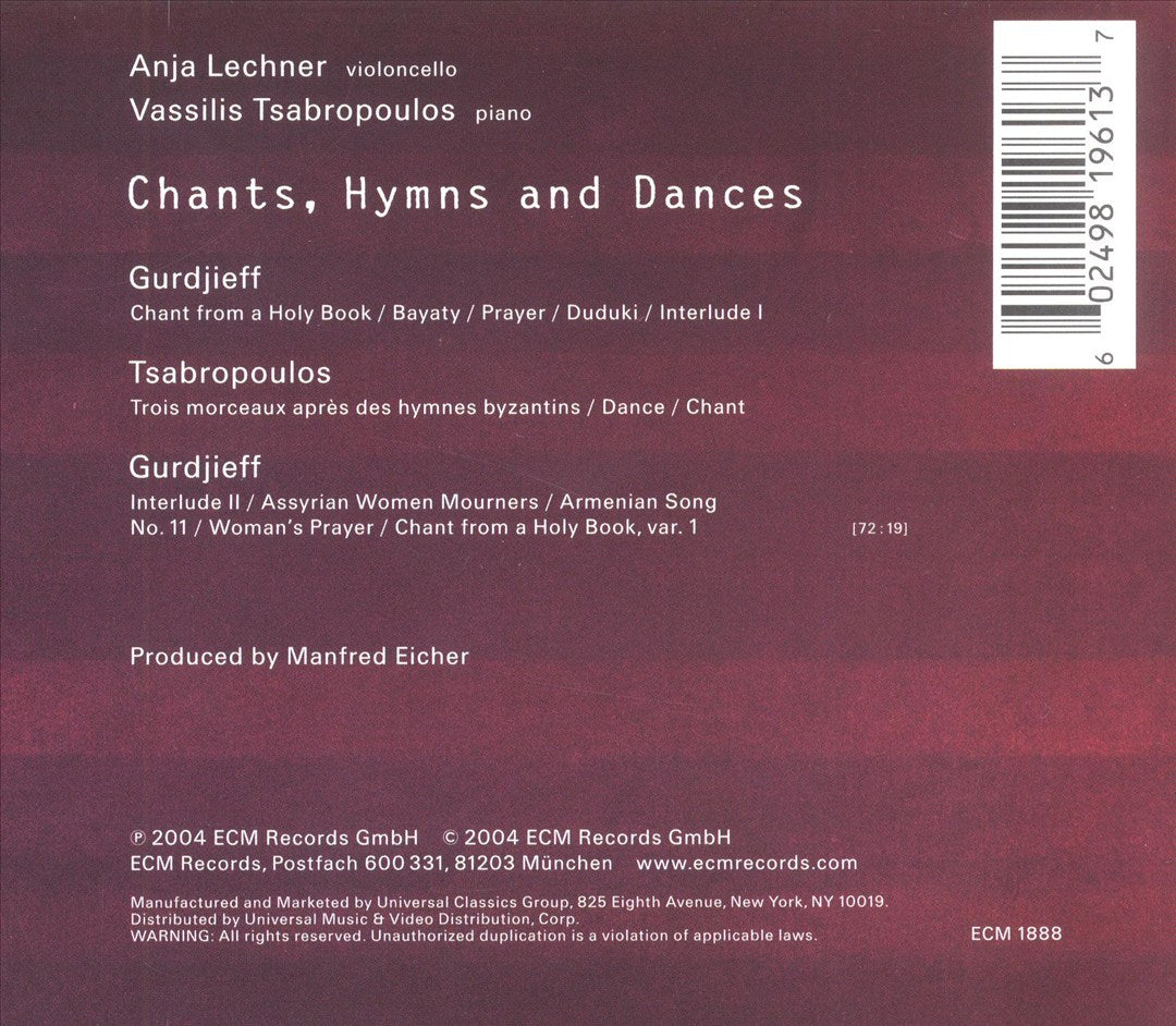 Gurdjieff, Tsabropoulos: Chants, Hymns and Dances cover art