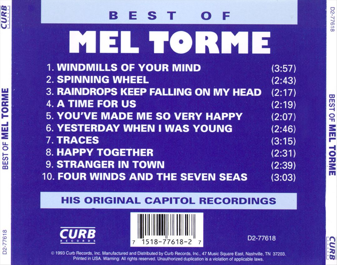 Best of Mel Tormé [Curb] cover art