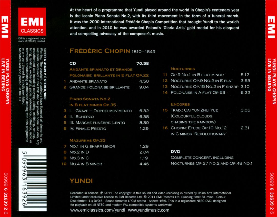 Yundi: Live in Beijing cover art