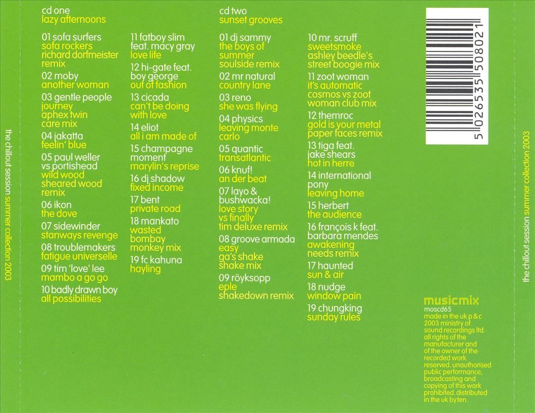 Chillout Session Summer Collection 2003 cover art