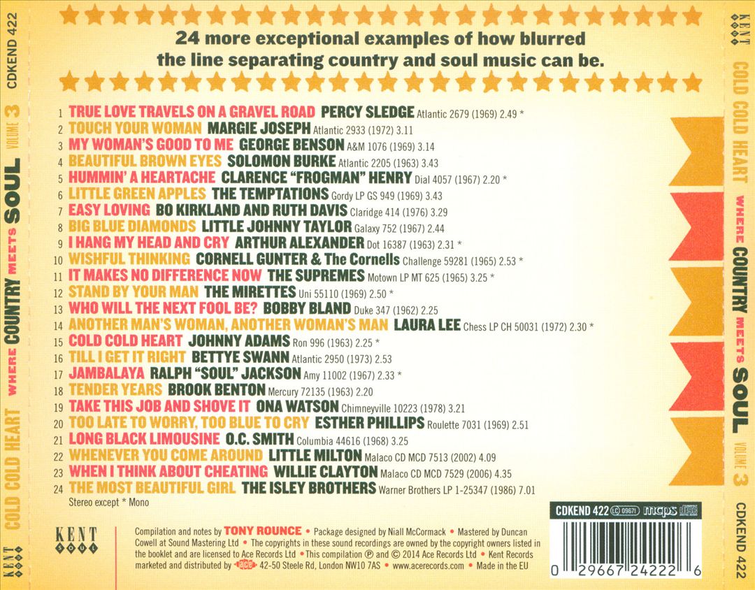 Cold Cold Heart: Where Country Meets Soul, Vol. 3 cover art