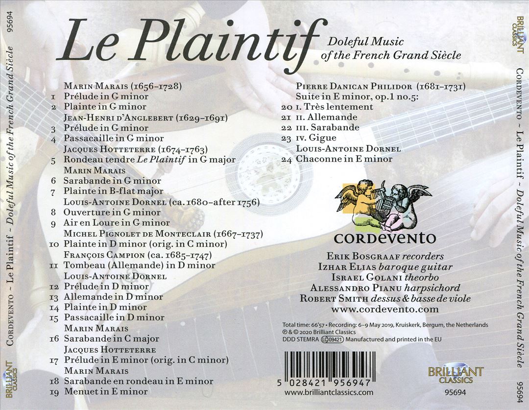 Plaintif: Doleful Music of the French Grand Siècle cover art