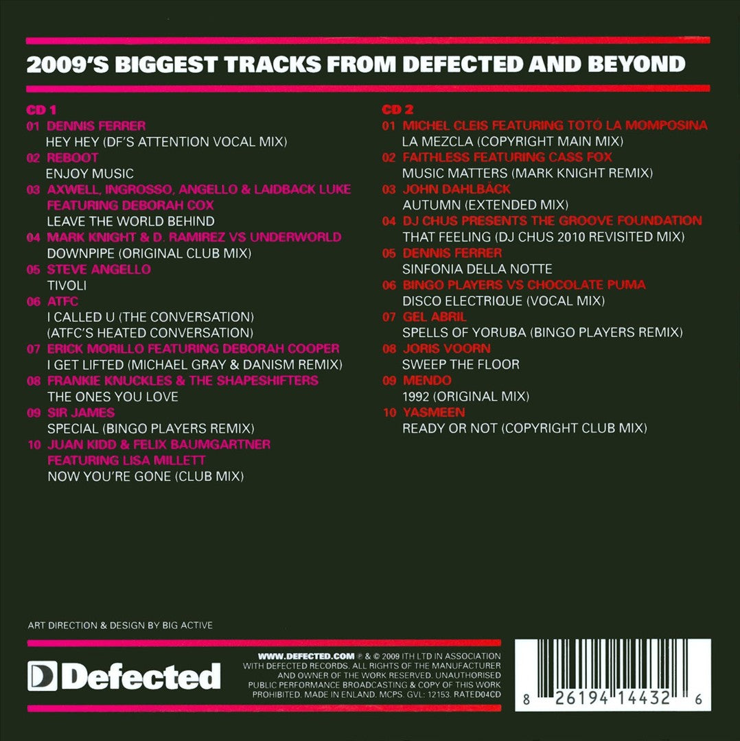Defected Most Rated 2009 cover art