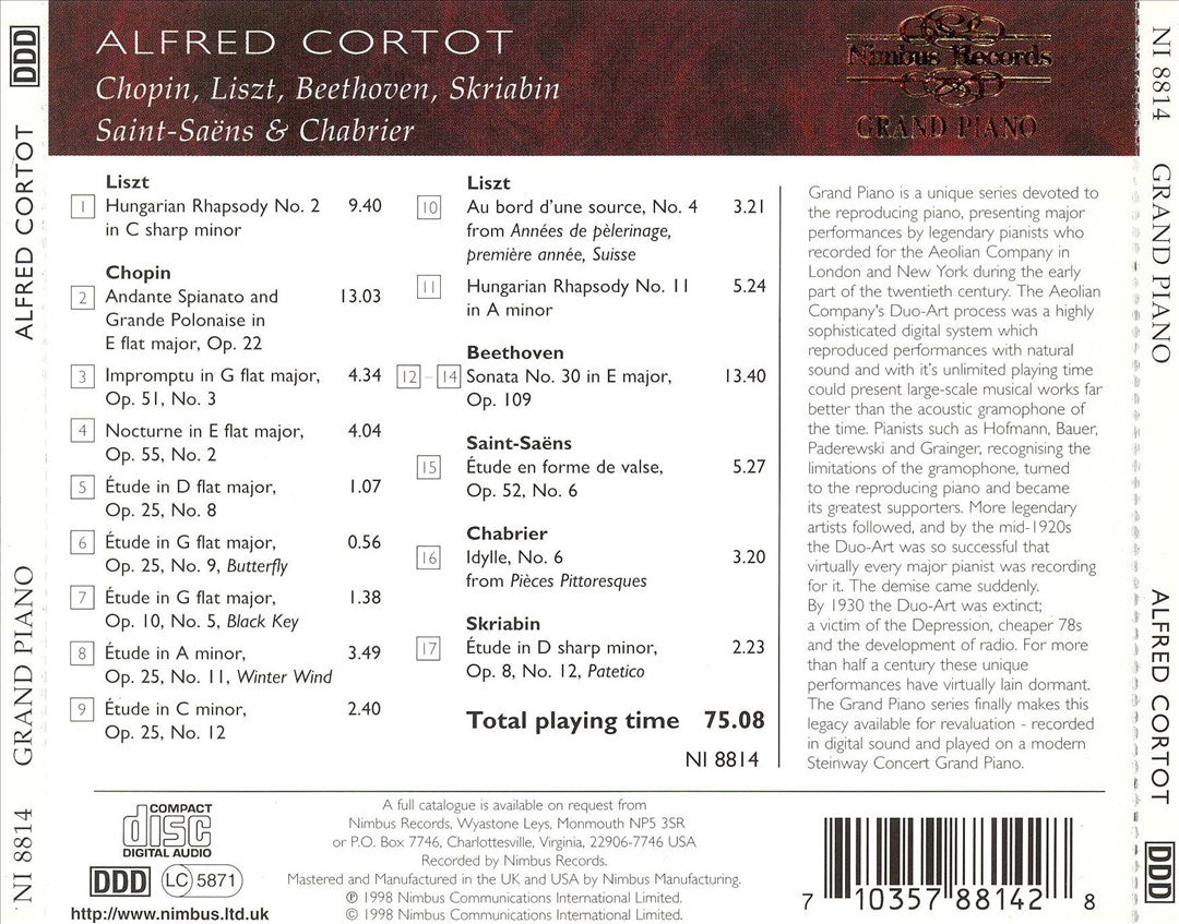 Grand Piano: Chopin, Liszt, Beethoven, Skriabin, Saint-Saëns & Chabrier cover art