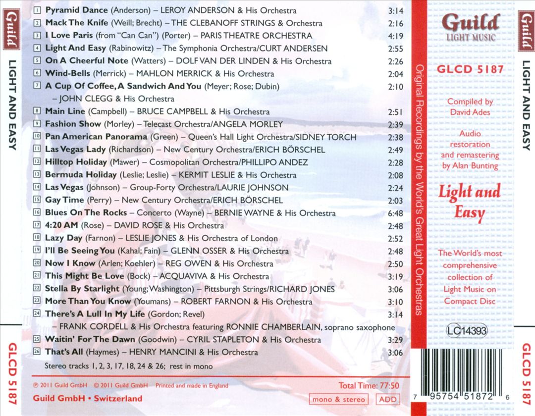 Golden Age of Light Music: Light & Easy cover art