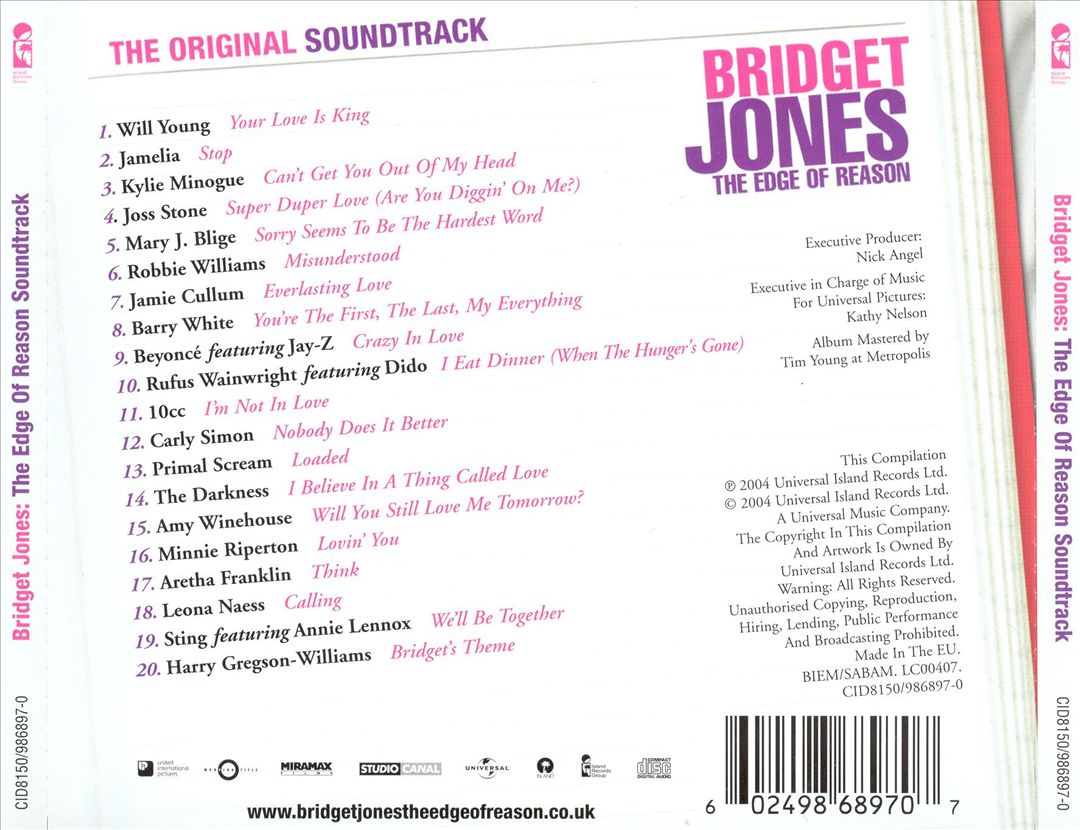 Bridget Jones: The Edge of Reason [UK Bonus Tracks] cover art