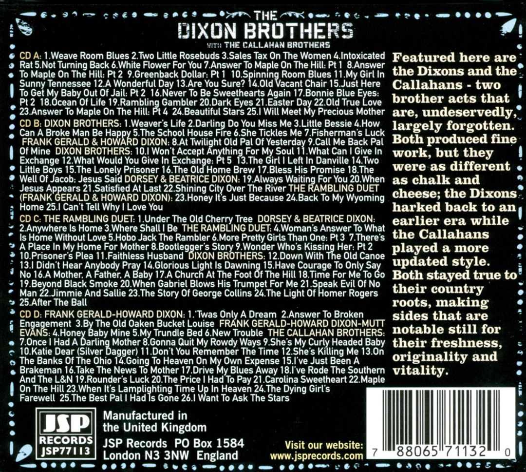 Dixon Brothers cover art