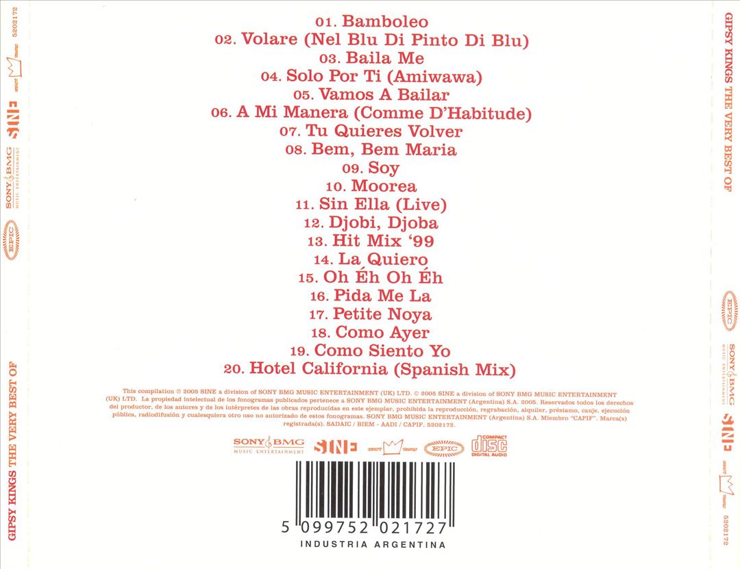 Very Best of Gipsy Kings [Sony] cover art