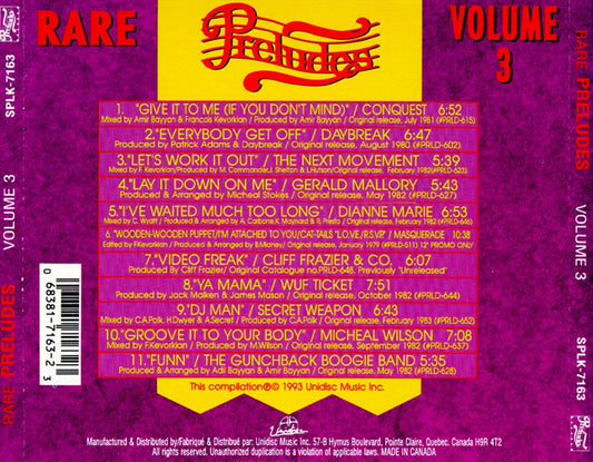 Rare Preludes, Vol. 3 cover art