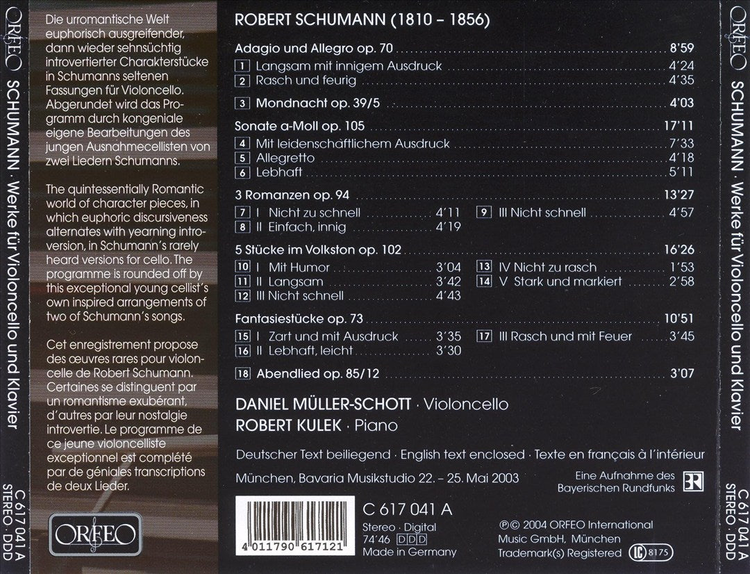 Robert Schumann: Werke für Violoncello und Klavier cover art