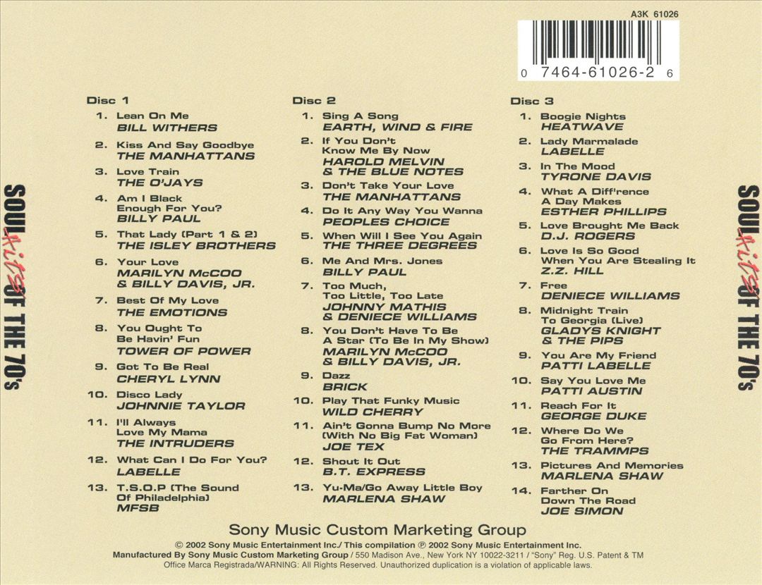Soul Hits of the '70s [Sony Box Set] cover art