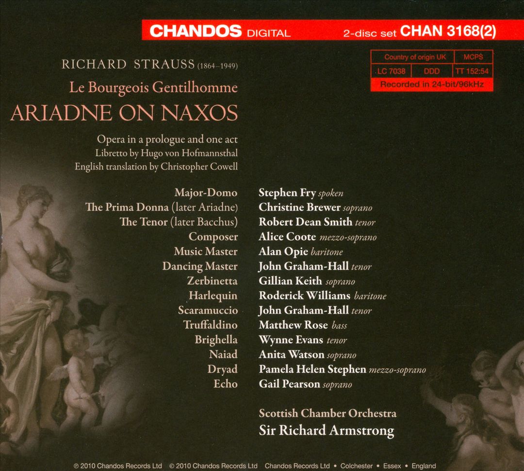 Strauss: Ariadne on Naxos cover art