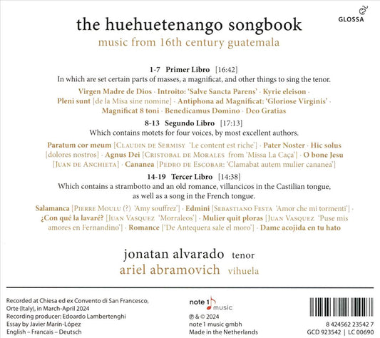 Huehuetenango Songbook: Music from 16th Century Guatemala cover art
