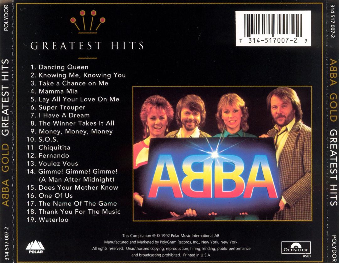 ABBA Gold: Greatest Hits cover art