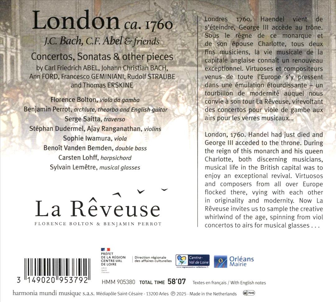 London Circa 1760: J.C. Bach, C.F. Abel & Friends cover art