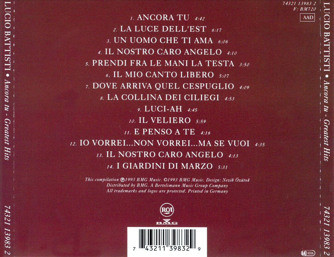 Ancora Tu: Greatest Hits cover art