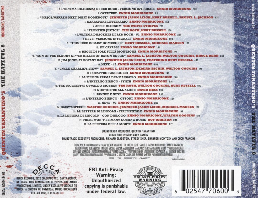 Hateful Eight [Original Motion Picture Soundtrack] cover art