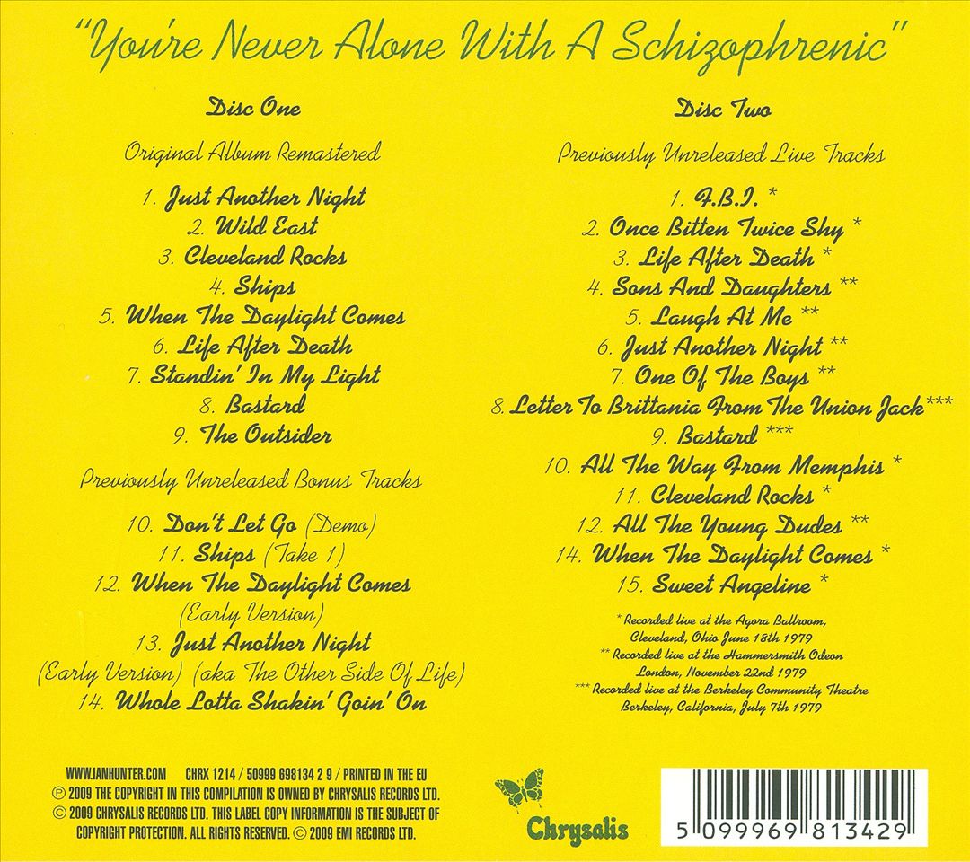 You're Never Alone with a Schizophrenic [30th Anniversary Edition] cover art