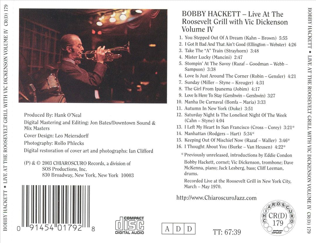 Live at the Roosevelt Grill With Vic Dickenson, Vol. 4 cover art