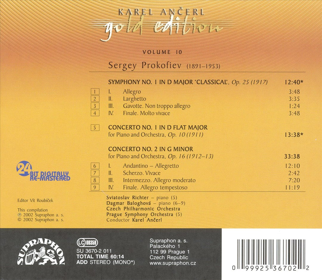 Prokofiev: Symphony No. 1; Piano Concertos 1 & 2 cover art