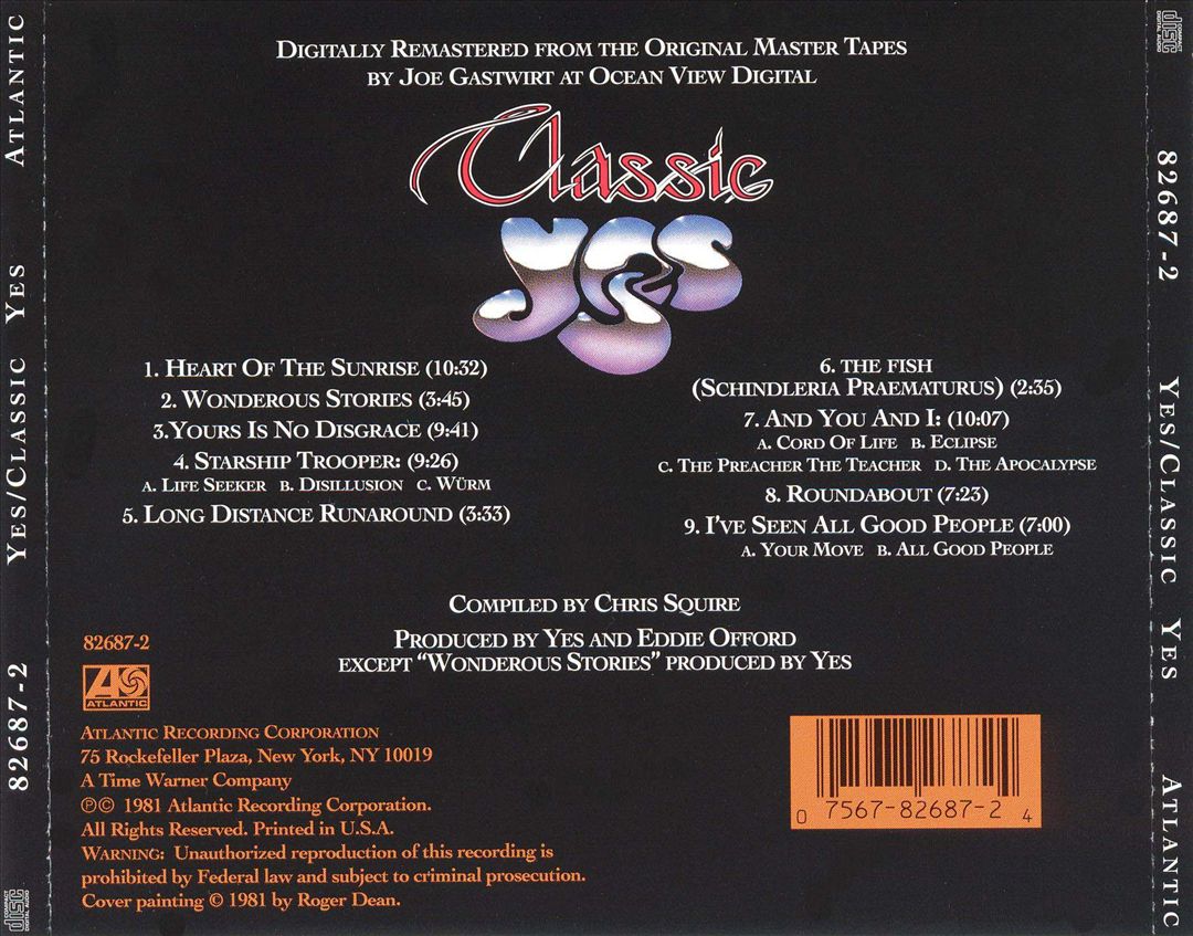 Classic Yes cover art