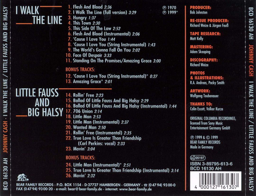 I Walk the Line/Little Fauss and Big Halsey [Original Soundtrack] cover art