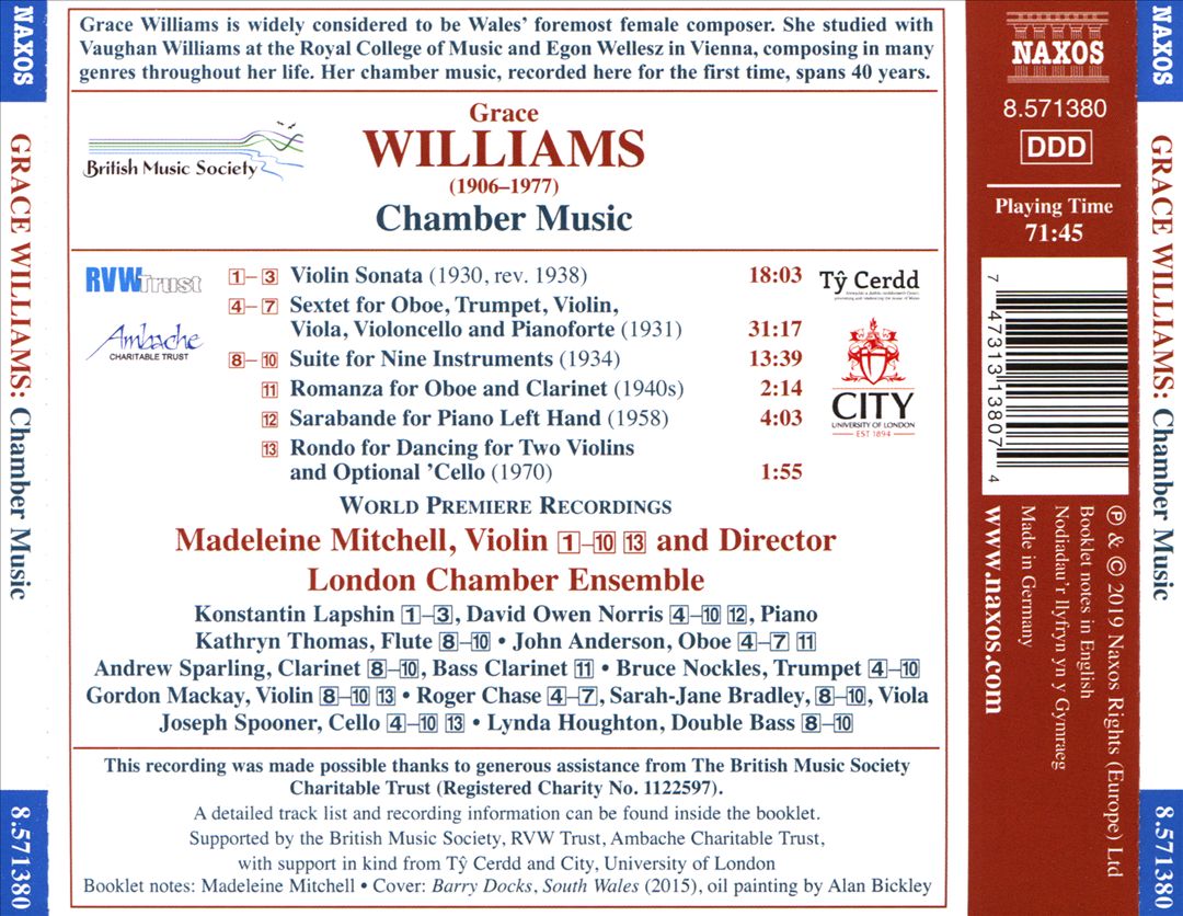 Grace Williams: Chamber Music cover art