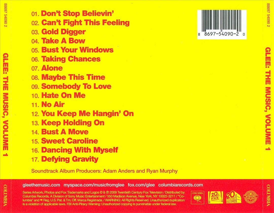 Glee: The Music, Vol. 1 cover art