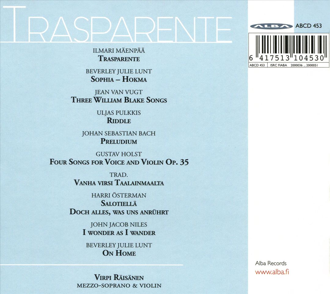 Trasparente cover art