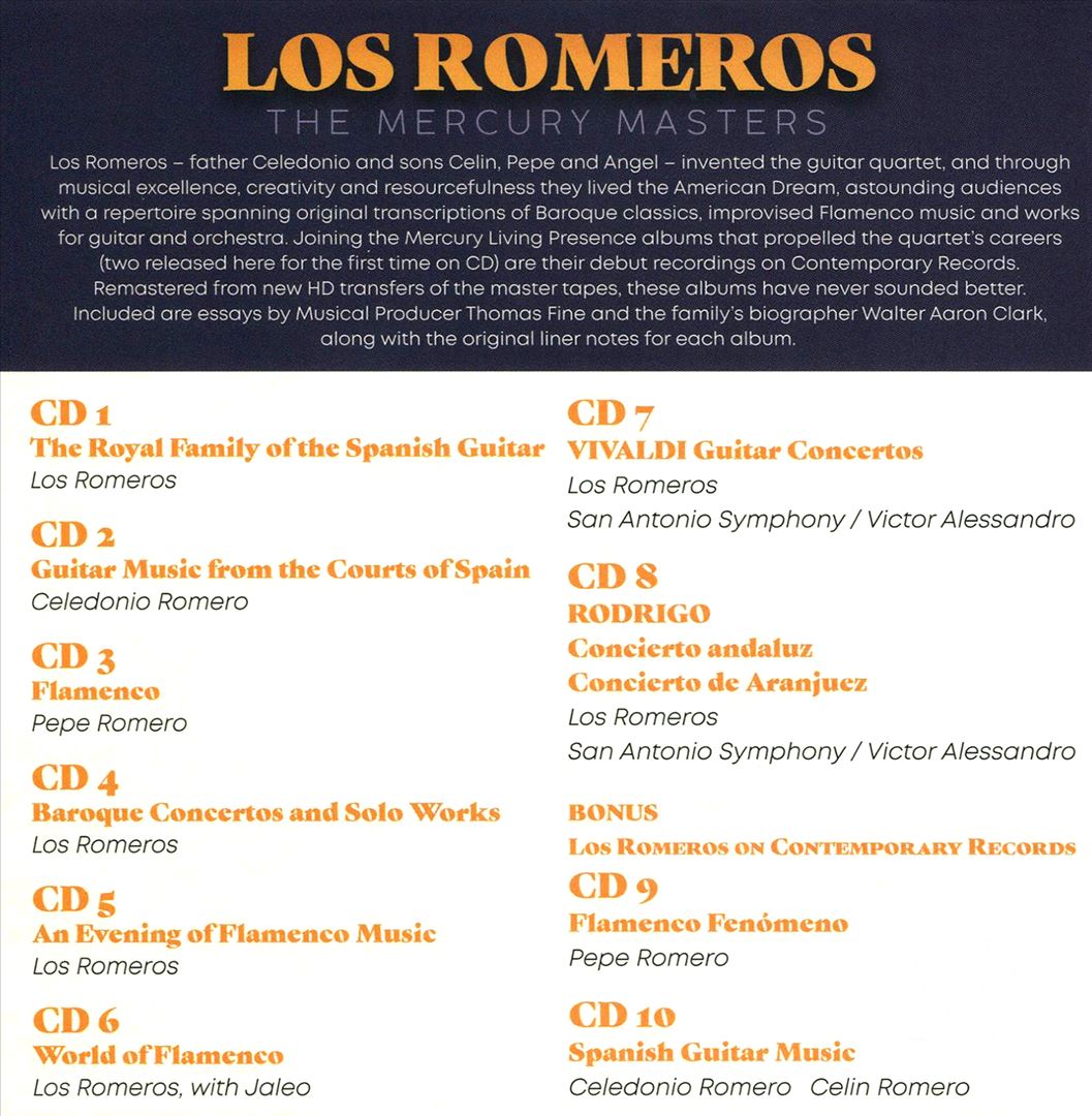 Los Romeros: The Mercury Masters [CD & Bl-ray] cover art