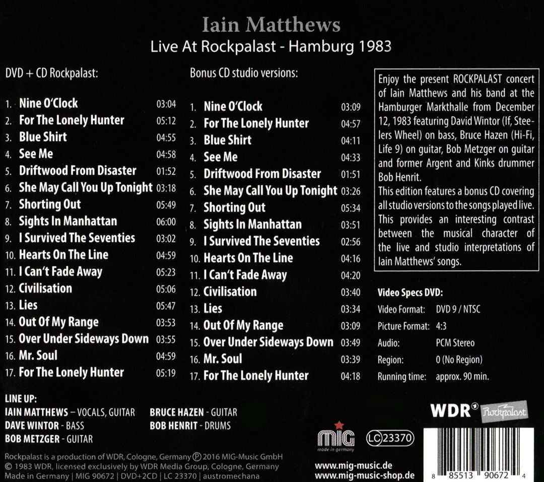 Live at Rockpalast: Hamburg 1983 cover art