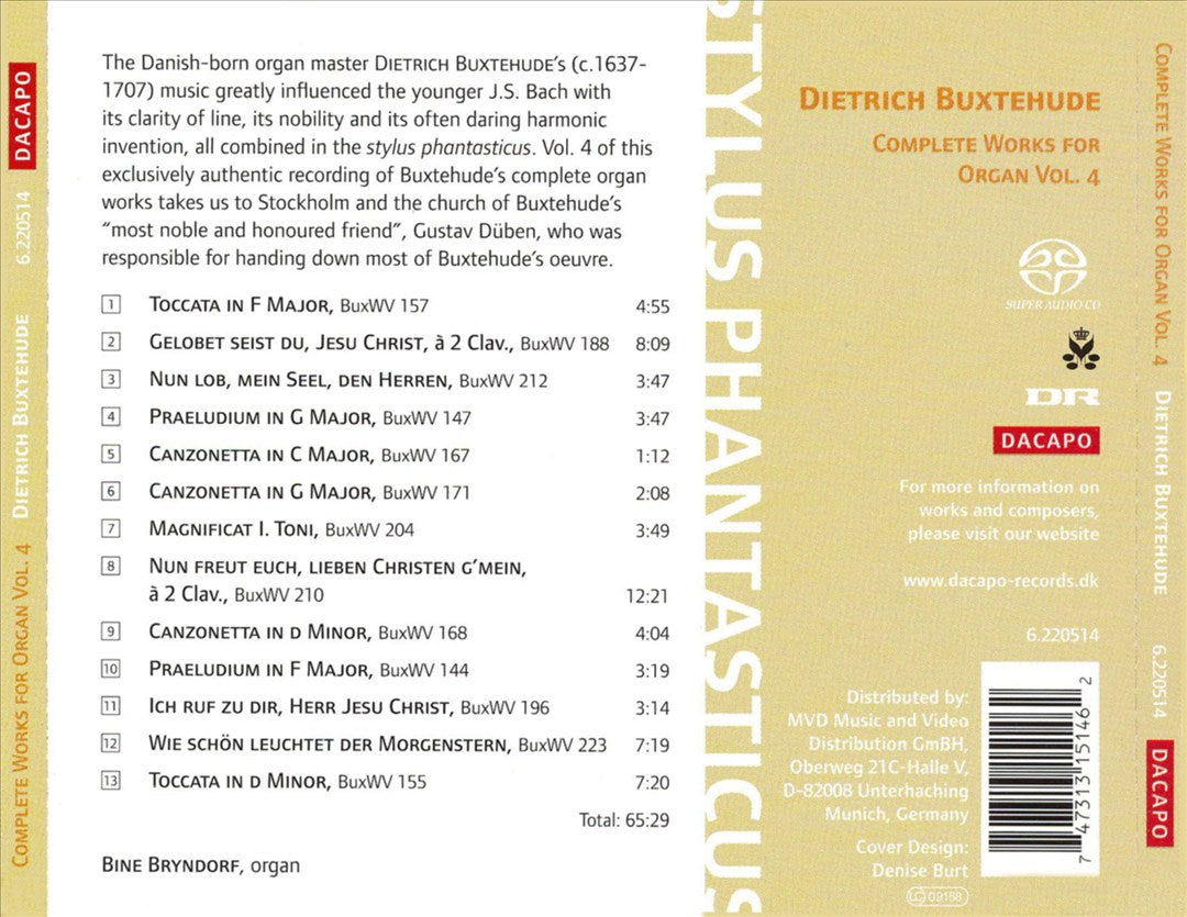 Buxtehude: Complete Works for Organ, Vol. 4  cover art