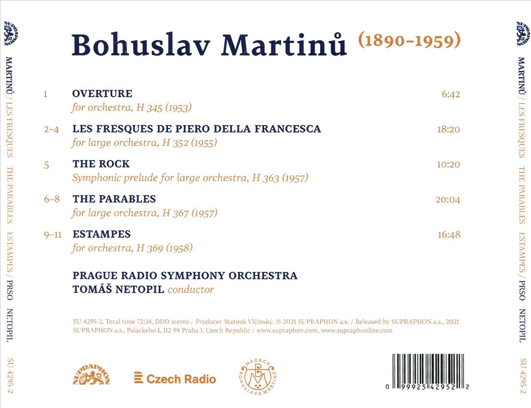 Martinu: Les Fresques; The Parables; Estampes cover art
