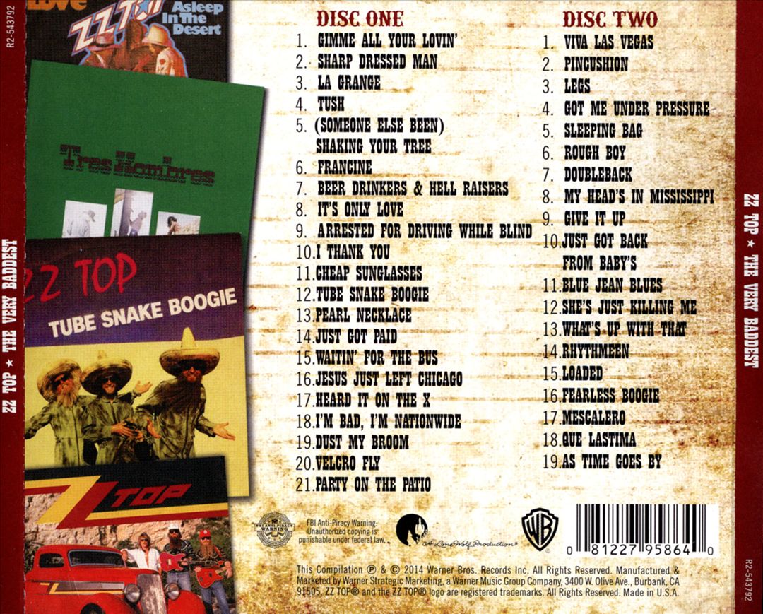 Very Baddest of ZZ Top [Two-CD] cover art
