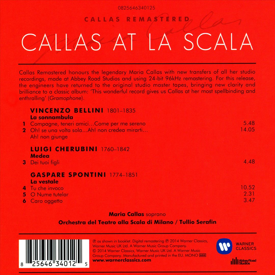 Callas at La Scala: Her Great Opera Revivals cover art