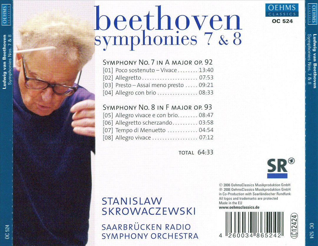 Beethoven: Symphonies 7 & 8 cover art