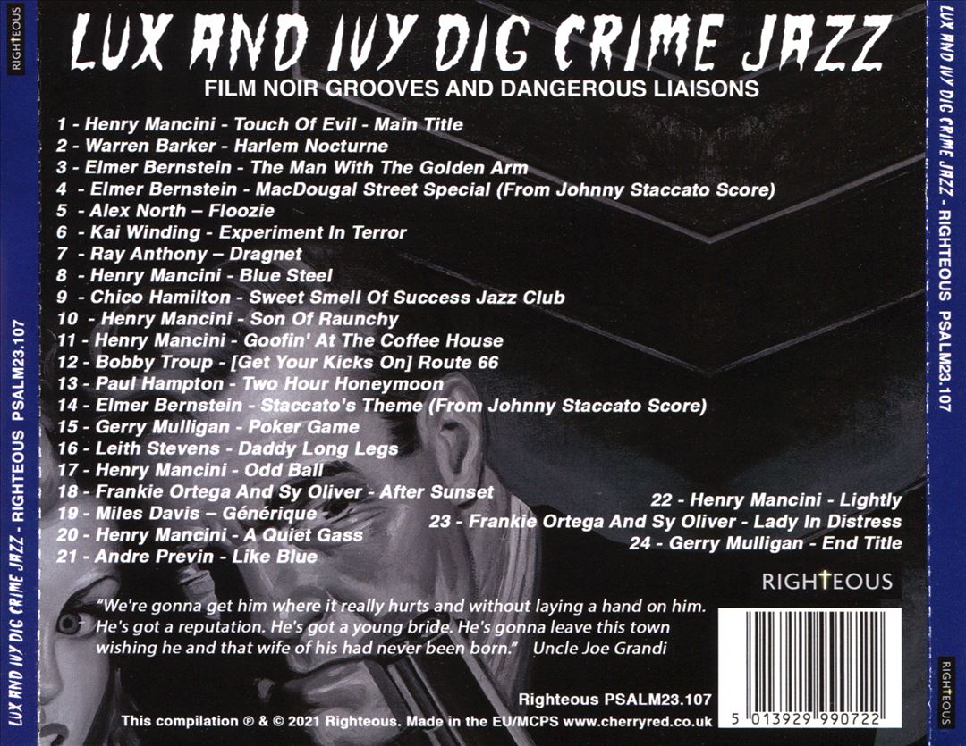 Lux & Ivy Dig Crime Jazz: Film Noir Grooves & Dangerous Liaisons cover art