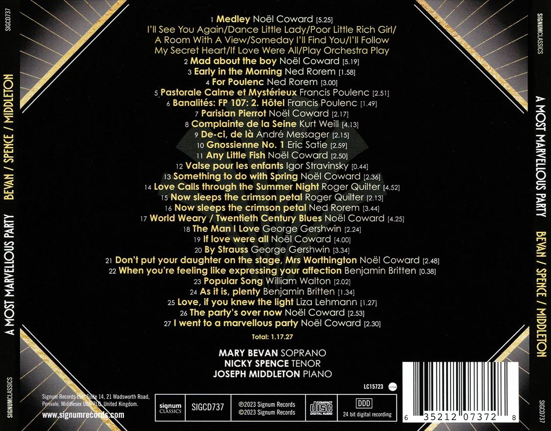 Most Marvellous Party: With Noël Coward and Friends cover art