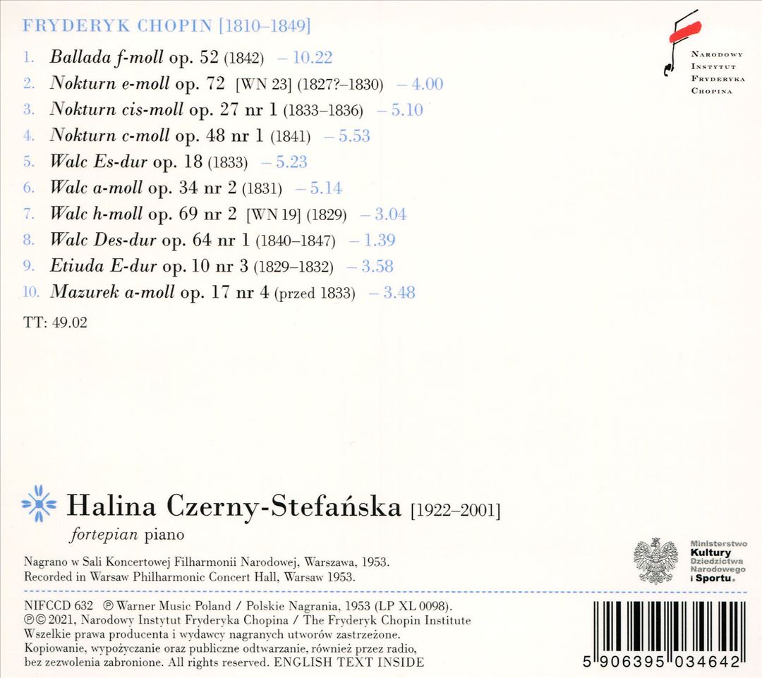 Chopin: Ballada f-moll Op. 52; Nocturny; Walce cover art