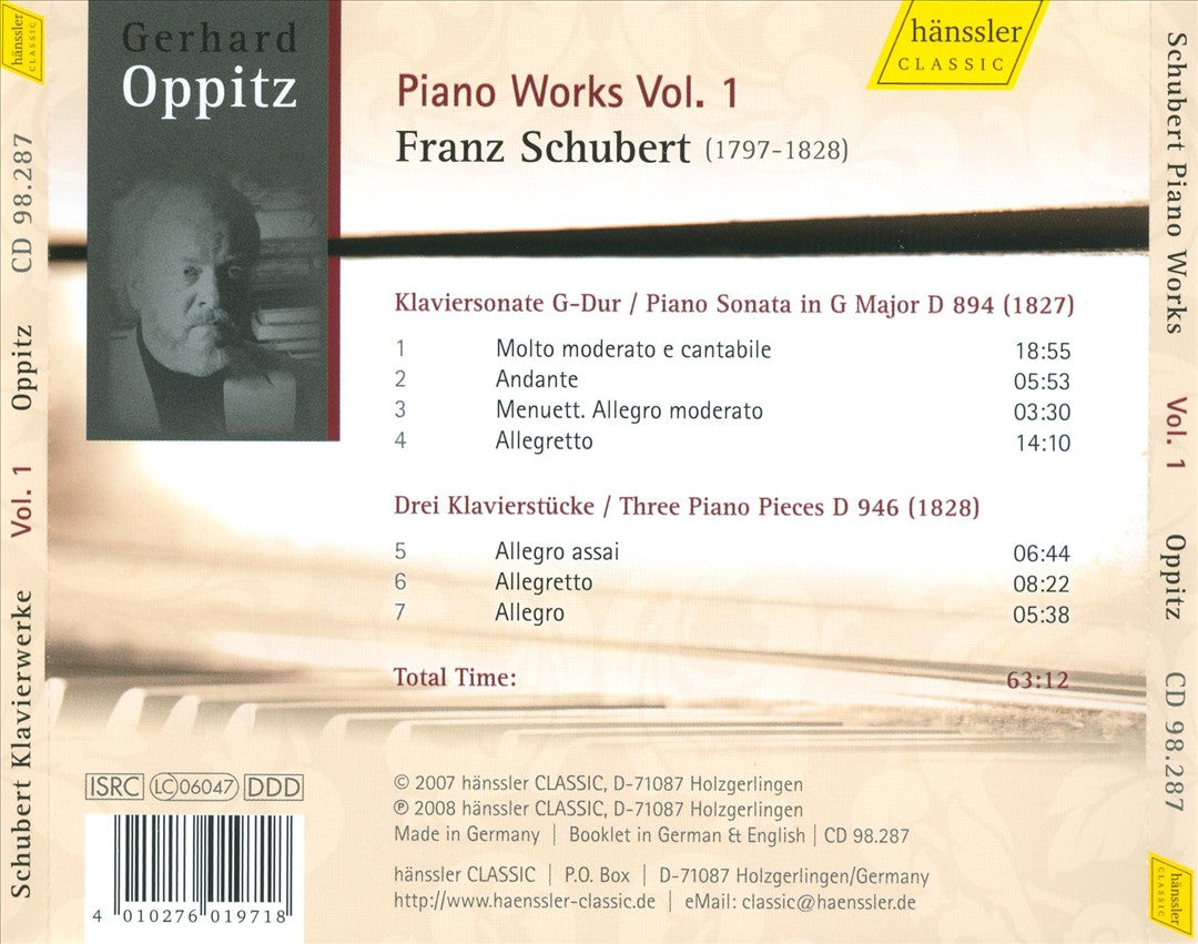 Schubert: Piano Works, Vol. 1 cover art