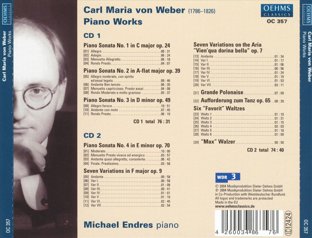 Carl Maria von Weber: Piano Works cover art