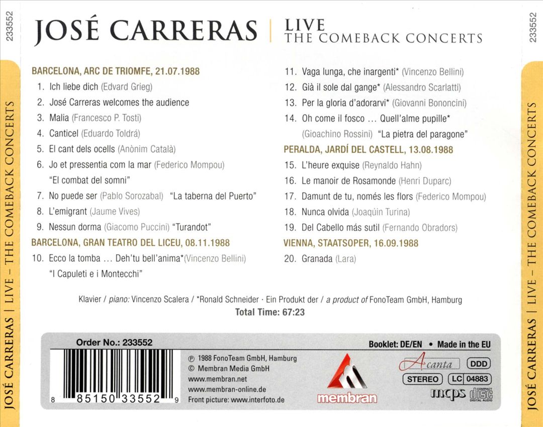 Live Comeback Concerts cover art