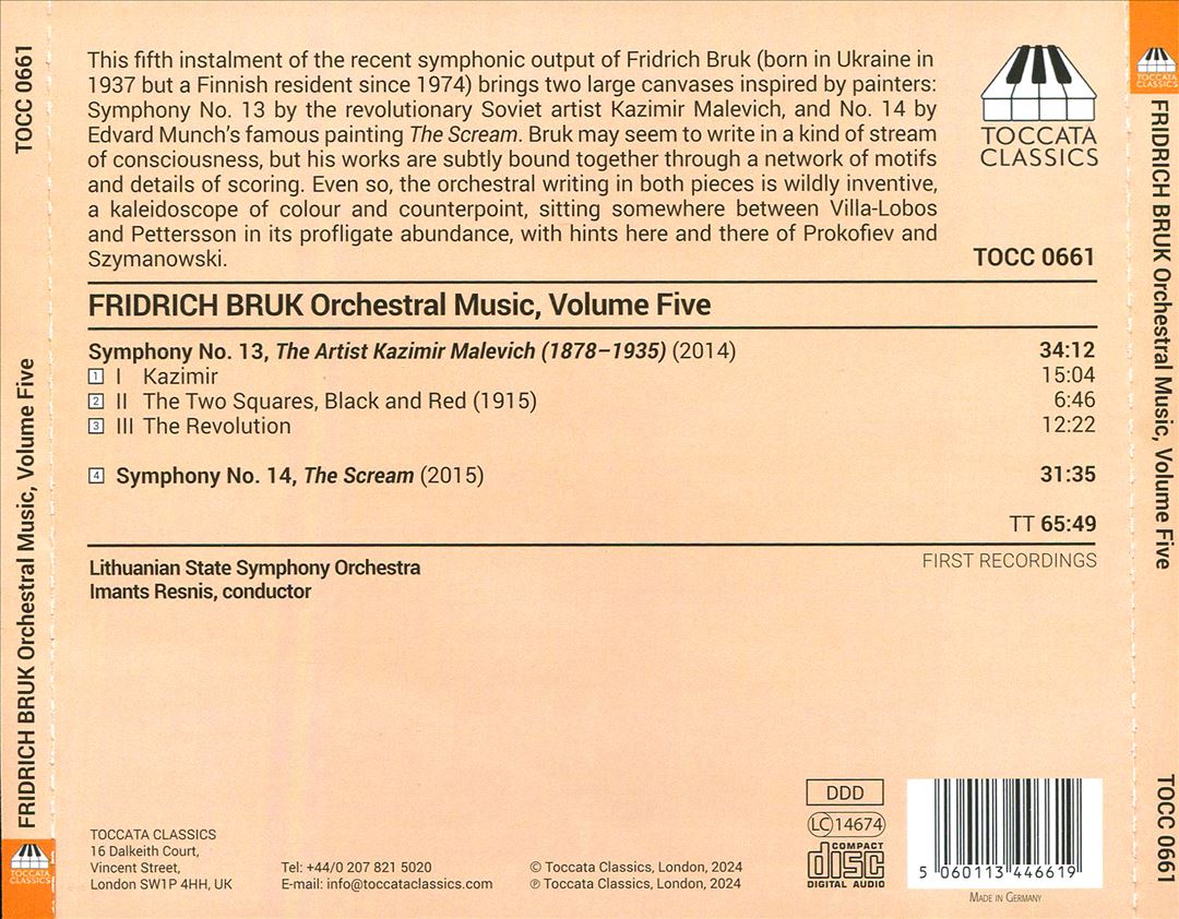 Fridrich Bruk: Orchestral Music, Vol. 5 cover art