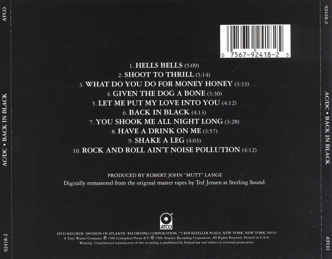 Back in Black cover art