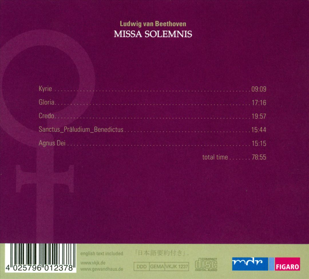 Beethoven: Missa Solemnis cover art