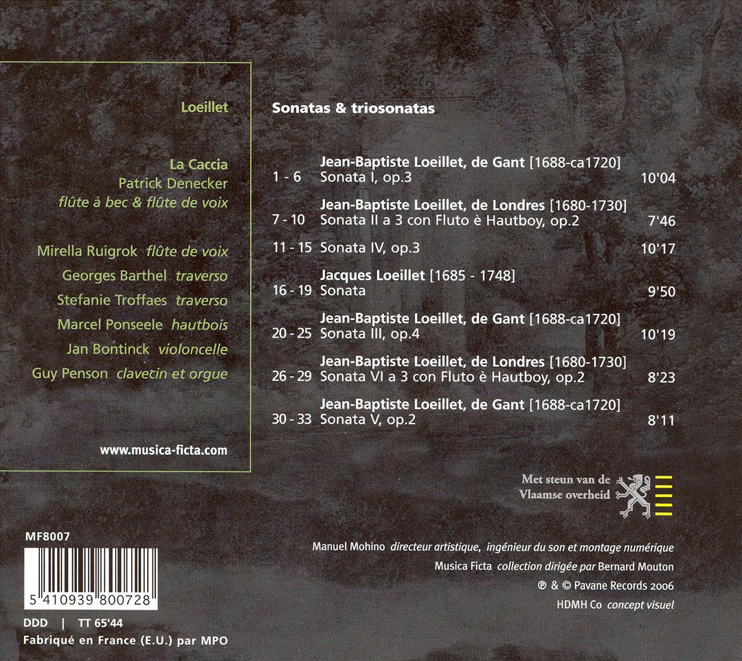Loeillet: Sonatas & Triosonatas cover art