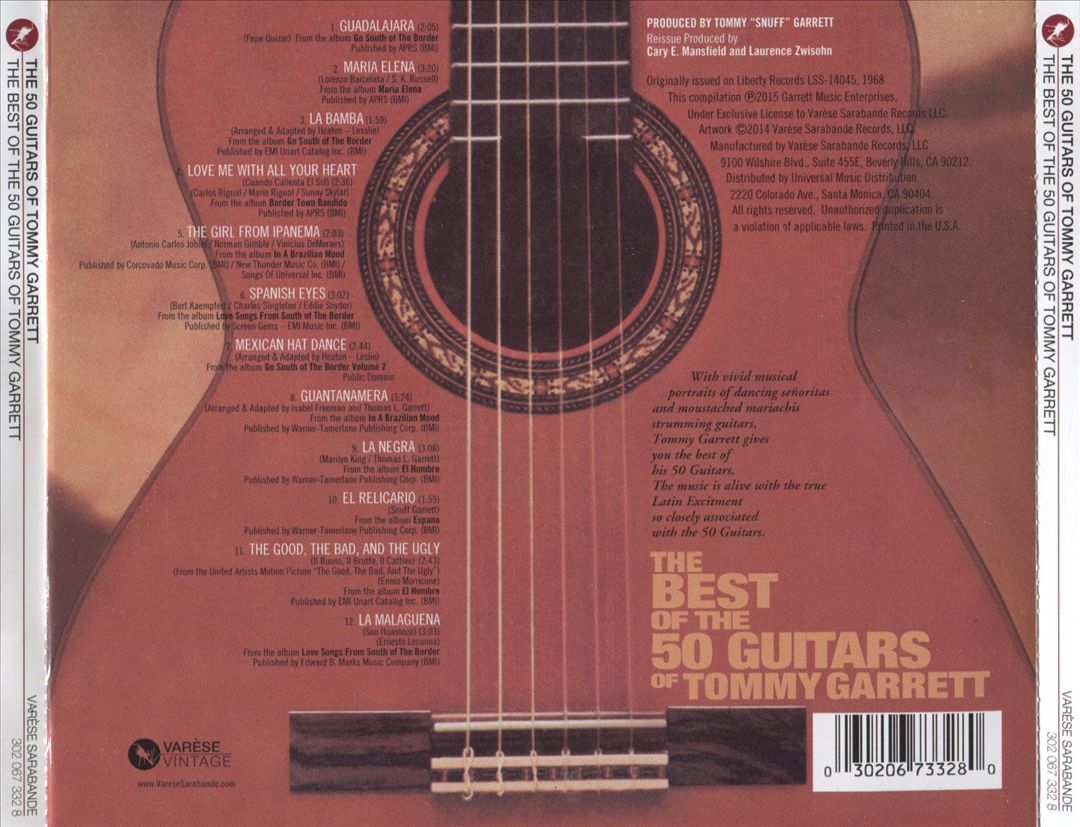 Best of the 50 Guitars of Tommy Garrett cover art